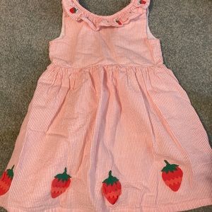 Mini Boden Strawberry Appliqué Dress